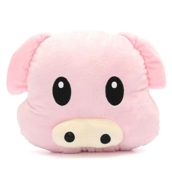 Bonito porco piggy travesseiro macio rosa emoticon almofada brinquedo de pelúcia boneca presente boneca segurar travesseiro brinquedo de pelúcia presente de aniversário la0228648509