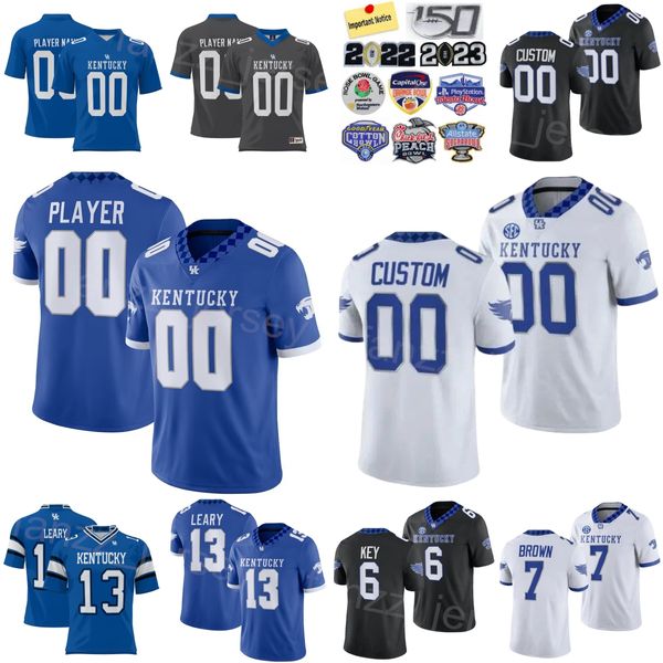 College di calcio Kentucky Wildcats 31 Maxwell Hairston Jersey 9 Tayvion Robinson 54 Deryk Jackson 6 Dane Key 13 Devin Leary 1 Ray Davis 7 Barion Brown Prosphere Team