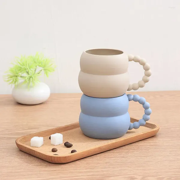 Einwegbecher Strohhalme Kreative nordische Tasse Ins Splash Ink Wave Dot Keramik Kaffee Milch Tee Minimalistisches Trinkgeschirr