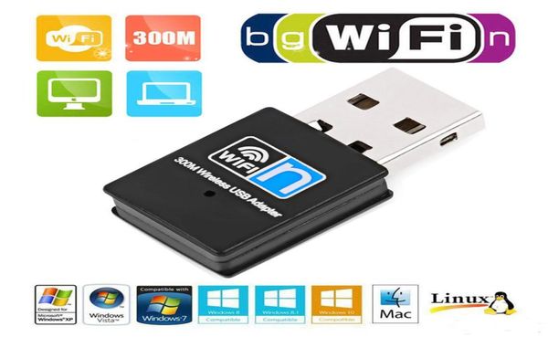 Mini 300m USB20 RTL8192 WiFi Dongle Adapter Wireless WiFi Dongle Network Card 80211n LAN -Adapter für Laptop -Tablet PC Computer 5080662