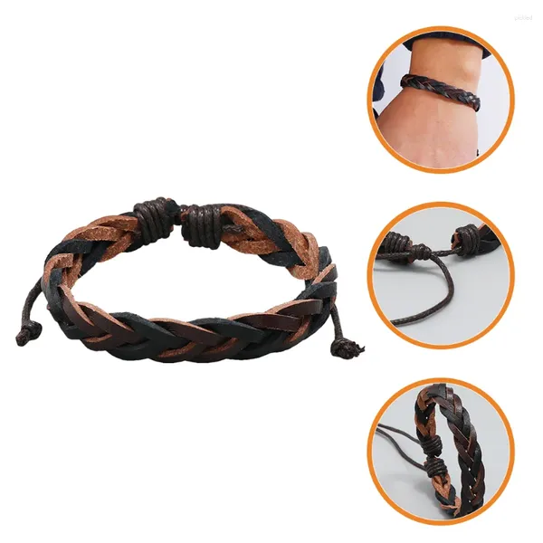 Braccialetti con ciondoli Bracciale per uomo Stringa intrecciata Regali regalo per fidanzato Uomo