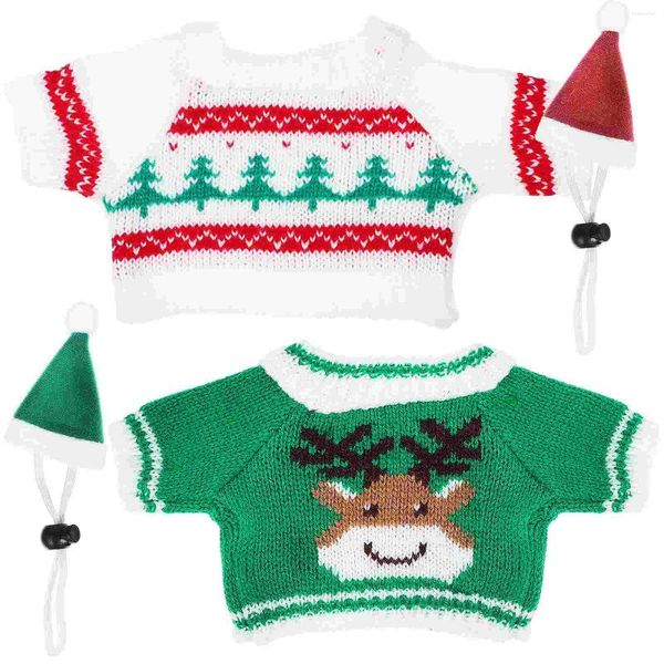 Hundebekleidung, Meerschweinchen-Zubehör, kleines Haustier-Weihnachtsoutfit, Winter-Minipullover-Kostüm, Weihnachtskleidung, Kätzchen-Outfits
