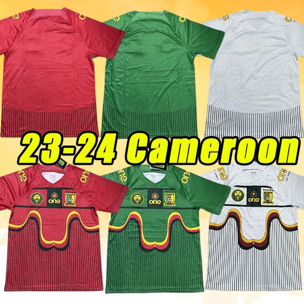 2024 2023 Kamerun Fußballtrikots CHOUPO-MOTING Anguissa ABOUBAKAR EKAMBI GANAGO BAHOKEN Nationalmannschaft Home Green Away 22 23 Fußballtrikot Fans Spielerversion