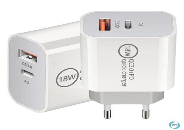 18 W PD USB C Wandladegerät 18 W Power Delivery PD Schnellladegerät Adapter TYP C Ladegerät US UK EU Stecker Schnellladung für Samsung Smatp2577046