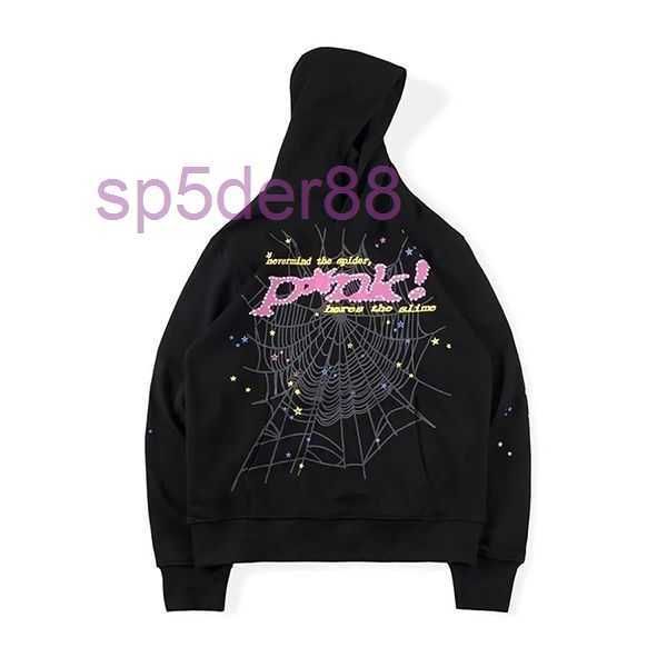 Sp5der Hoodie Sweatshirt Herren Hoodies Design Jogginghose 555555 Mann Orange Spinnennetz Bio 80 % Baumwolle 20 % Polyester Damen Süße Baggy Hoodies für Männer groß X6LZ