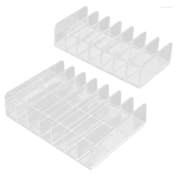 Aufbewahrungsboxen, 2 Stück, Lidschatten-Make-up-Paletten-Organizer, 7 Abschnitte, geteilter Halter, Einsätze, Organizer (2 Größen)