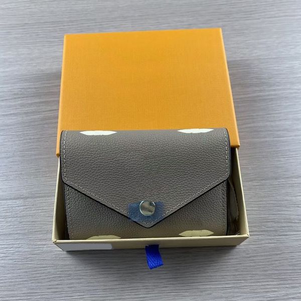 Borsa di design in pelle da uomo fermasoldi portafoglio di design portamonete da donna porta carte di alta qualità con scatola originale 80086