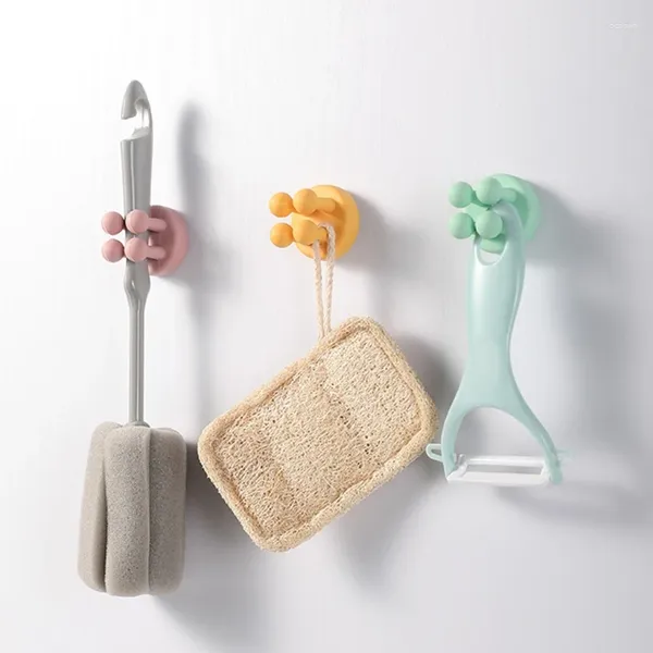 Ganci 6 pezzi adesivi in silicone autoportanti spina cavo asciugamano chiave cucina bagno casa ufficio forniture di stoccaggio