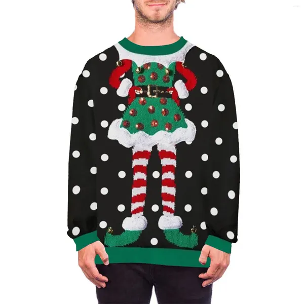 Erkek Hoodies Mens Ceketler Yenilik Noel 3D Baskılı Grafik Uzun Kollu Sweatshirt Stripty Zip Up kapüşonlu Erkekler