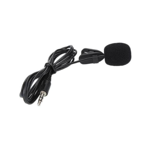 Microfones recentemente mini lavalier mic 35mm jack tie clip microfones gravação de telefone inteligente pc clipon lapela para spe bbytut embalagem29728048