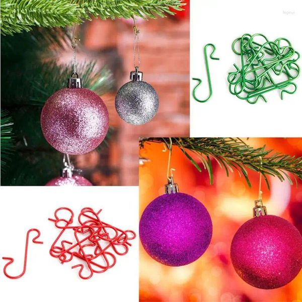 Decorazioni natalizie 30 pezzi ornamenti ganci in metallo a forma di S supporto pendente a sfera per albero appeso per la casa Anno di Natale