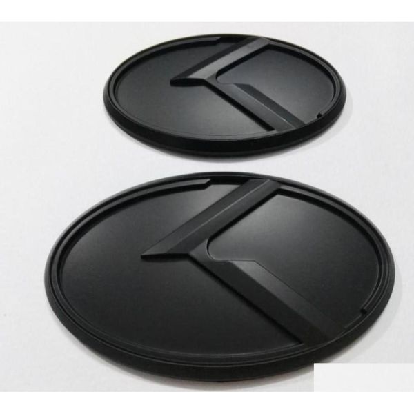 Adesivos de carro 2 Pcs 3D Preto K Logotipo Emblema Emblema Adesivo Fit Kia Optima K5 2011Car Emblems1331716 Drop Delivery Mobiles Motos Ex Dhwub