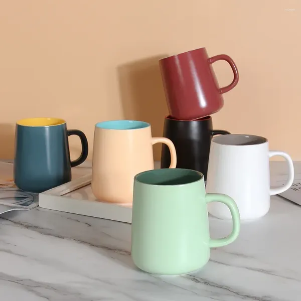 Canecas Cerâmica Barriga Caneca Ins Estilo Morandi Matte Contraste Cup Pequeno Presente Evento Publicidade