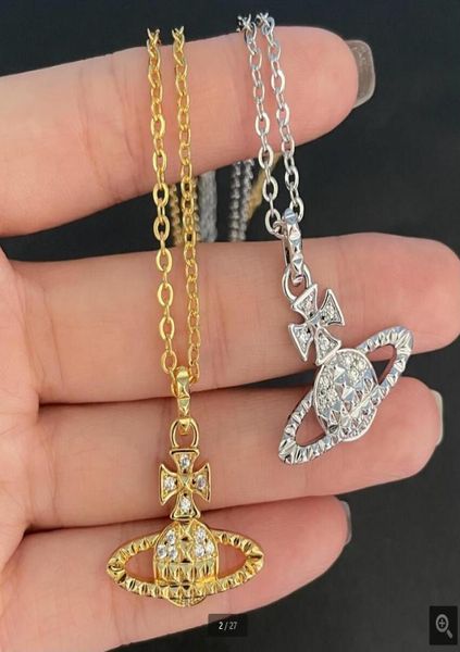 Pulseira feminina corrente de onda de água colar de latão brincos de céu estrelado tridimensional cheio de diamante planeta pingente conjuntos de joias de designer VHNA44648464