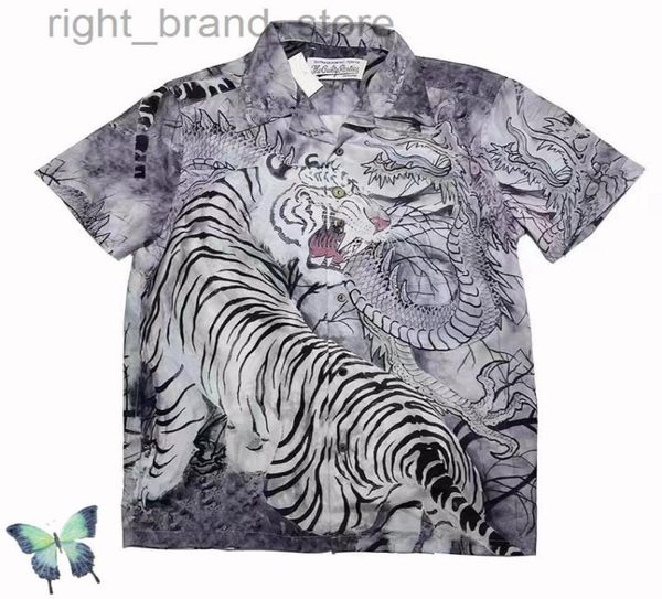 2022 Nuovo WACKO MARIA Shopping Dress Camicia a maniche corte con stampa tigre W2208133365532