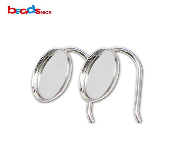 Beadsnice 925 Sterling Gümüş Küpe Çerçevesi Ayarları Earwire Fit ile 12x12mm Cabochon Blanks, DIY Küpe Yapma ID363167822685