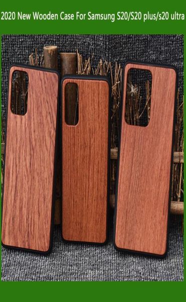 Custodia per telefono in legno di fabbrica bassa per Samsung Galaxy s20s20 ultras10 plusnote10 Accessori Disegni personalizzati Retro in bambù 6750370