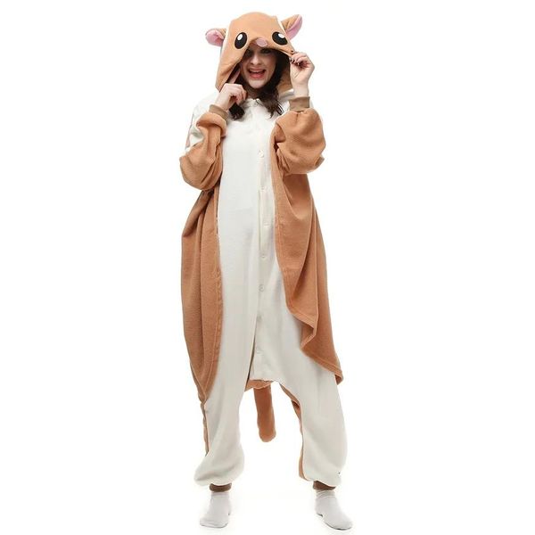 Kostüm Sugar Glider Rat Damen und Herren Tier Kigurumi Polar Fleece Kostüm für Halloween Karneval Neujahr Party willkommen Drop Shippin