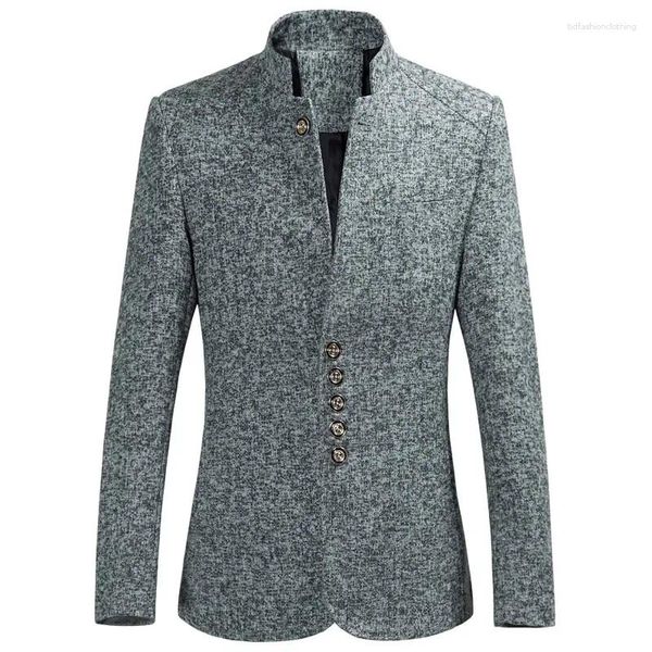 Ternos masculinos blazers primavera 2024 estilo chinês outono casual tamanho grande moda masculina casaco de alta qualidade