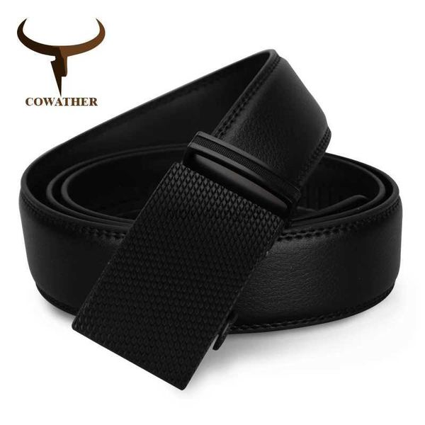 Gürtel COWATHER mode männer gürtel top kuh echtes leder automatische schnalle gürtel für männer kausalen design rindsleder männlichen strap kostenloser versand