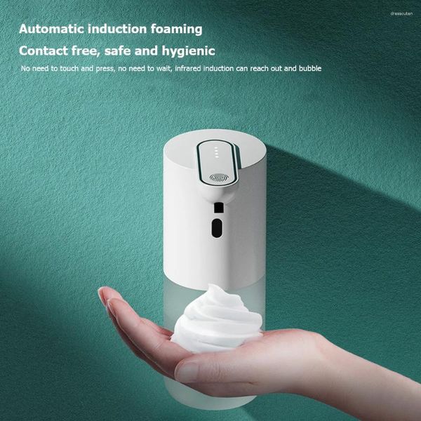 Dispenser di sapone liquido Ricarica USB Induzione intelligente Senza foratura Disinfettante per le mani da 400 ml per la cucina domestica