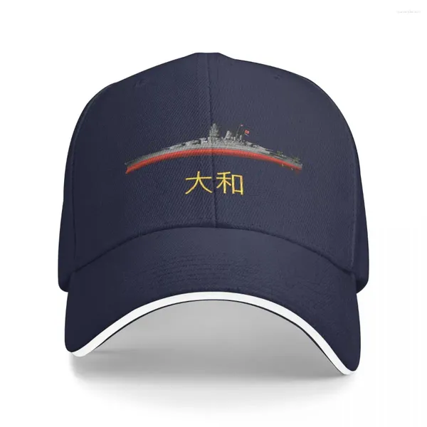 Ballkappen Japanisches Schlachtschiff Yamato Pazifikkrieg mit Namen in Schrift Baseballmütze Schirmmütze Strandtasche Mann Damen