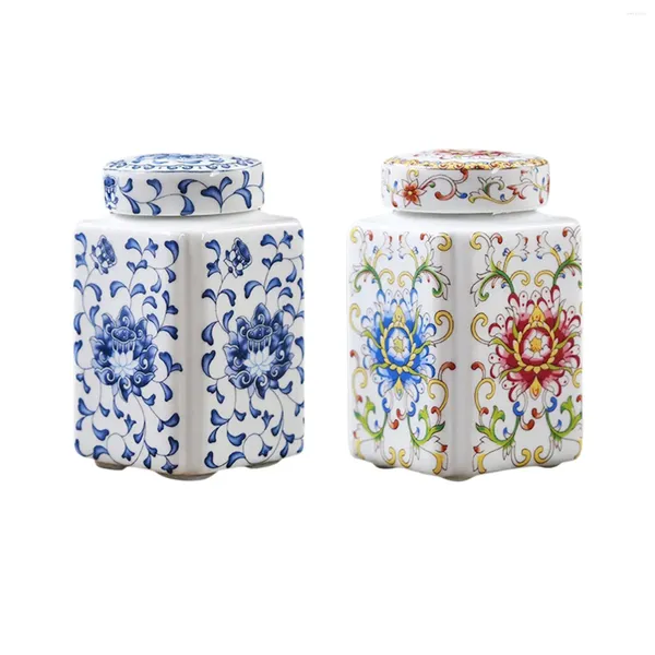 Vasos Porcelana Templo Jar Flor Vaso Display Organizador Versátil Cerâmica Gengibre para Casa Mesa de Casamento Decoração de Quarto