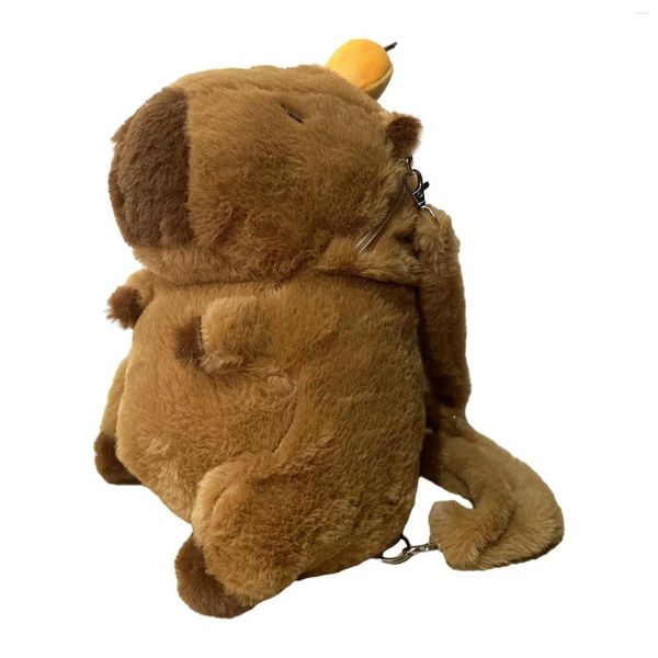 Schultaschen Plüsch Capybara Rucksack Umhängetasche Niedliche Cartoon Großes Kissen Tier Spielzeug Für Reisen Casual Frauen Erwachsene Geschenk