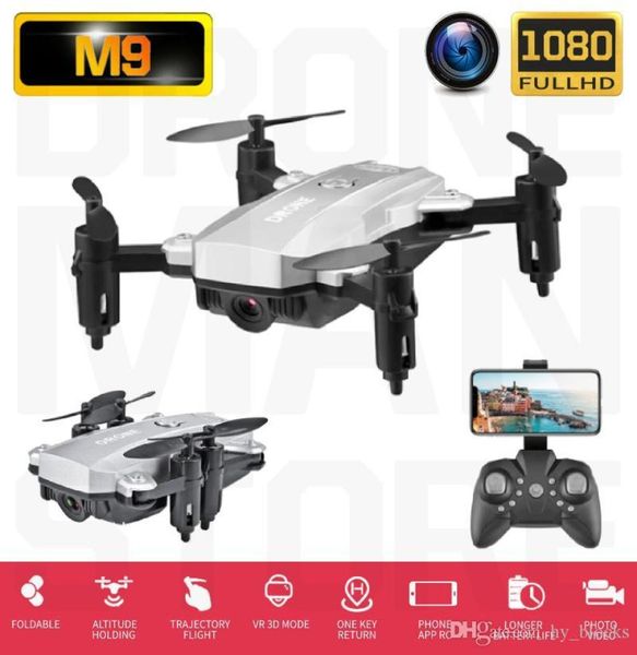 RC Mini RC Altitude HD Drone 1080P Quadcopter Kamera Drohnen Faltbare Kinder Halten M9 Spielzeug Fernbedienung FPV Hubschrauber für Wifi Rxkp1919134