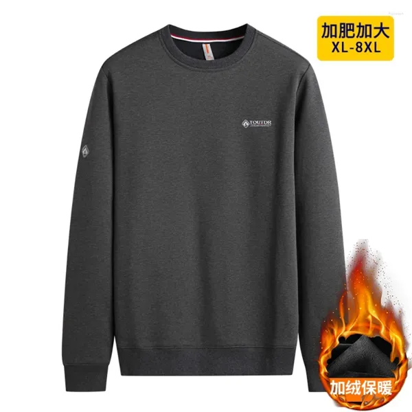 Männer Hoodies Mode Männer Pullover Oansatz Fett Herbst Herren Große Größe 8XL Sweatshirts Plus Casual Solide Straße Tragen