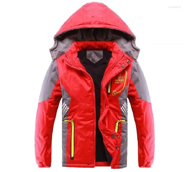 Casaco para baixo à prova dwaterproof água meninas meninos jaqueta de chuva retalhos impressão crianças roupas velo criança outerwear primavera outono 3-12 anos de idade