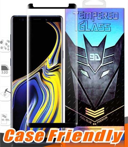 Hüllenfreundlicher Vollkleber, kleine Version aus gehärtetem Glas für Samsung Galaxy Note 20 Ultra10 9 8 S10 S9 Plus Edge 3D Curve Clear Screen4262690