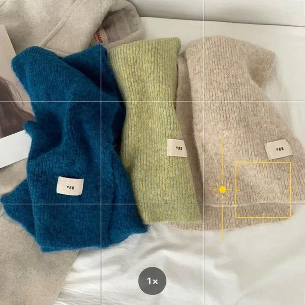 Lenços Original Designer Marca Lã Macia Cera Sólida Cachecol Cashmere Bib Inverno Quente Malha para Mulheres Vendendo