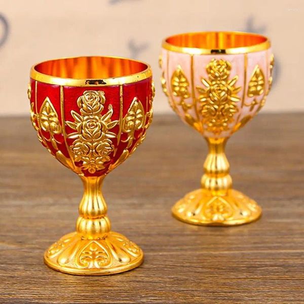 Tumblers retro vinho metal vintage champanhe copo luxo espírito bebida estilo europeu casa bar criativo drinkware presente