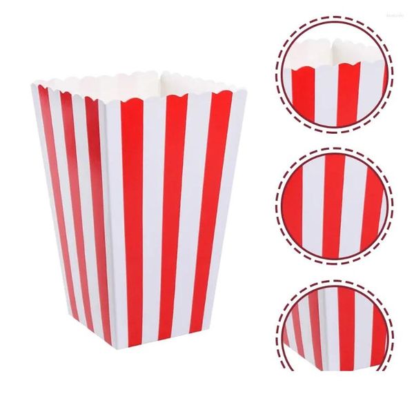 Set di stoviglie 10 pezzi Contenitori di cartone per popcorn Secchio per serata di film Supporti per feste a tema Stripe Pipeiro Kit Consegna di goccia Dhw9T