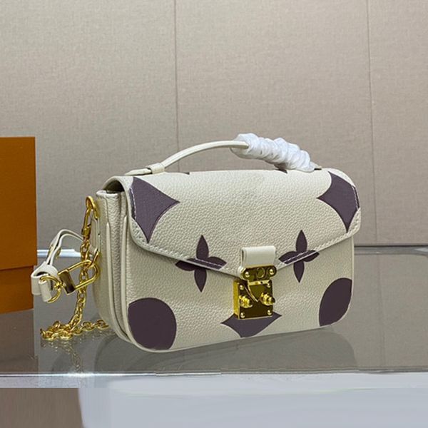 Bolsos cruzados de diseñador para mujer, bolsos de mensajero debajo del brazo a la moda, bolso de lujo, bolso de hombro con eslabones de cadena de moda superior