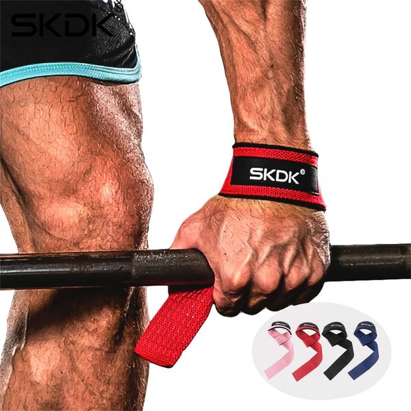 Skdk levantamento de peso ginásio anti-deslizamento esporte segurança alças de pulso levantamento de peso suporte de pulso crossfit apertos de mão fitness musculação 240104