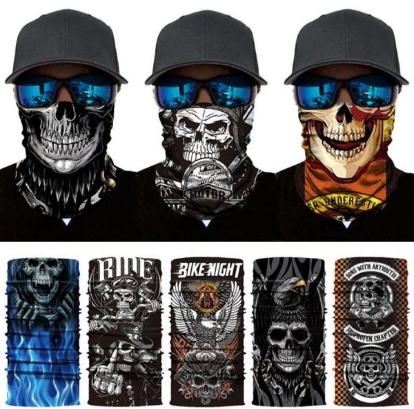 Bandanas Schädel Joker Radfahren Gesichtsmaske Männer Magischer Schal Nahtlose Bandana Buffs Motorrad Rohr Schild Sturmhaube Stirnband Hals Gaite5305973