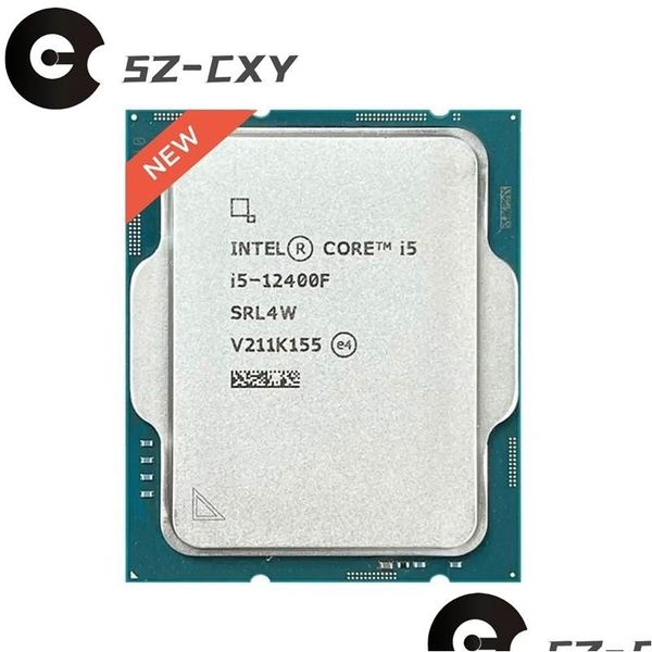 CPUS Intel Çekirdek I512400F I5 12400F 25 GHz 6Core 12 CPU İşlemci 10nm L318M 65W LGA 1700 231117 Bırak dağıtım Bilgisayarları Ağ Dhkuf
