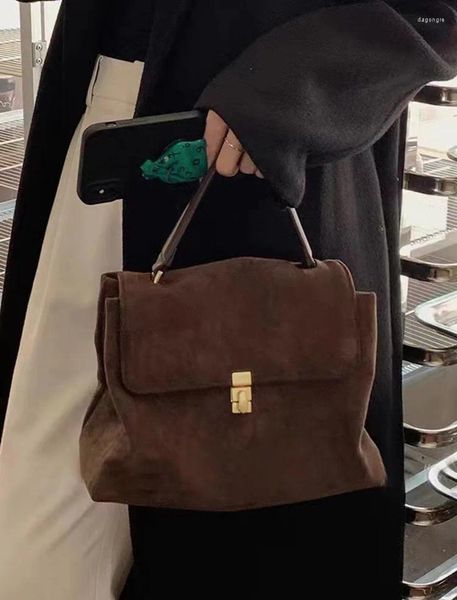 Вечерние сумки, винтажная сумка через плечо из шлифованной кожи для женщин, женская большая вместительная сумка через плечо, ретро, коричневая женская сумка-мессенджер