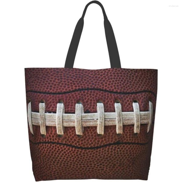 Borse per la spesa Borsa a tracolla da donna con lacci per football americano, borsa a tracolla di grande capacità, stile hobo retrò