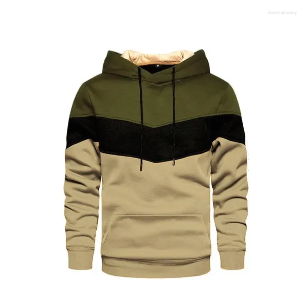 Hoodies masculinos moda retalhos hoodie plicing moletom com capuz casual masculino primavera streetwear esporte pulôver casacos