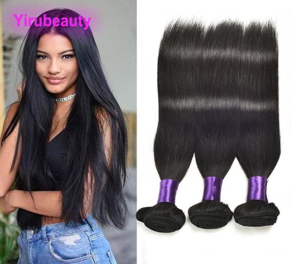 Малайзийские 10A Remy Virgin Hair Натуральный цвет Двойные утки Прямые пучки волос 3 шт. Один комплект Наращивание человеческих волос 830 дюймов Sil4875586