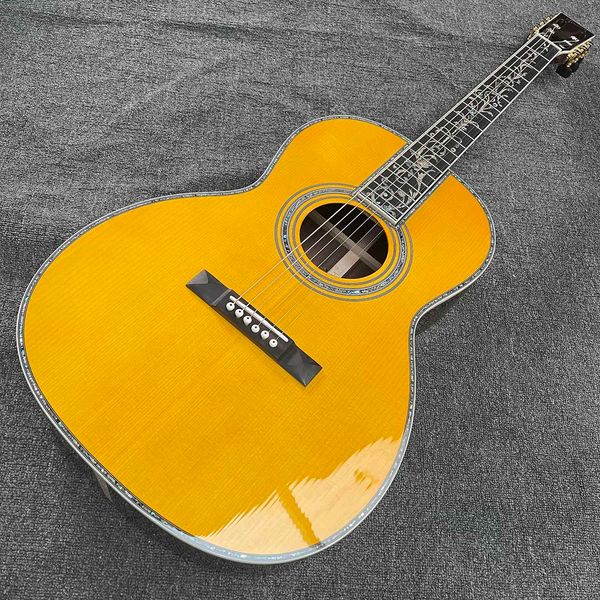 Sólido Spruce Top OO Corpo jacarandá parte traseira Guitarra acústica Rosewood Fingerboard personalizado