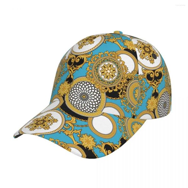 Cappellini da baseball Eleganti arabeschi dorati Accessori da baseball barocchi moderni Cappellino da sole vintage per uomo Donna All'aperto Viaggi per tutte le stagioni