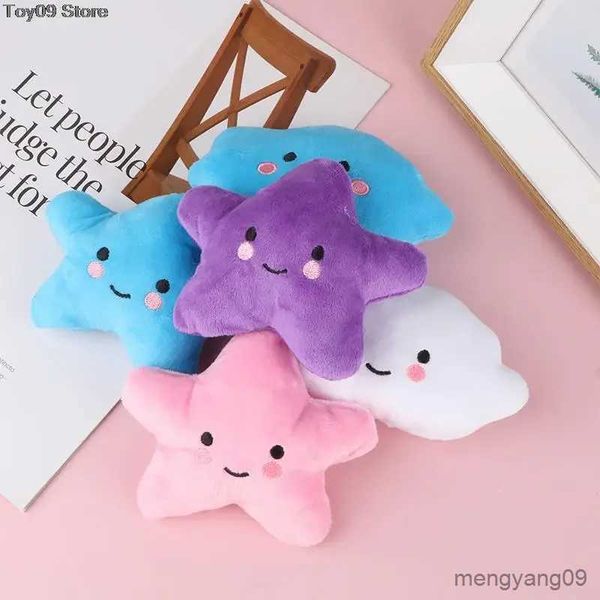 Giocattoli per cani mastica 1 pezzo carino giocattoli per cani mini stella morbido peluche dal suono giocattolo colorato peluche farcito bambola regalo giocattolo per cani da compagnia