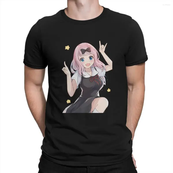 Homens camisetas Bonito Kaguya Sama Love Is War T-shirt para homens Chika Moda Algodão Tees Gola Redonda Manga Curta Roupas Clássicas