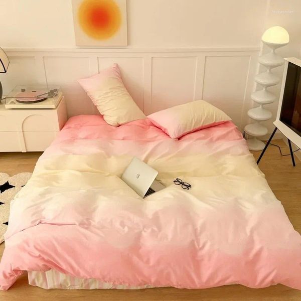 Комплекты постельного белья 2024 Дизайн Сплошной цвет Пододеяльник Ультра мягкое бархатное одеяло на S