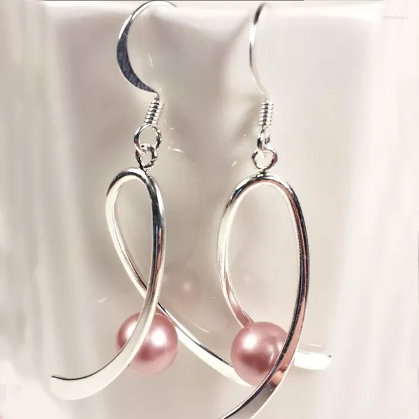 Orecchini pendenti Delicata croce in metallo Rosa Perla Goccia Gioielli di moda Con perline Orecchino di dichiarazione di colore oro argento per donna Ragazza