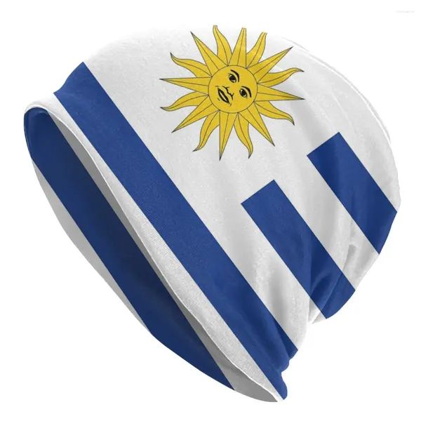 Berets Motorhaube Hüte Sommer Erwachsene Männer Strickmütze Uruguay Flagge Caps Neuheit Unisex R333 Skullies Beanies